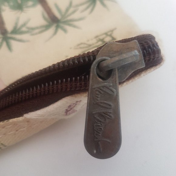 Paul Brent Sun N Sand Small Zippered Bag Sea Side Beach Life Palms Beach Cotton - Picture 12 of 12